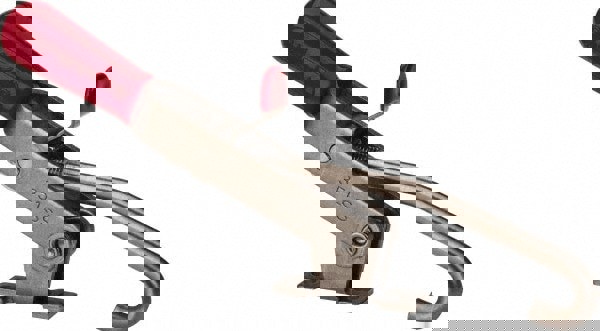 Pull-Action Latch Clamp: Horizontal, 375 lb, J-Hook, Right Flanged Base